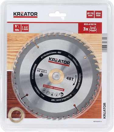 Disco sierra madera 170 mm 48 dientes Kreator